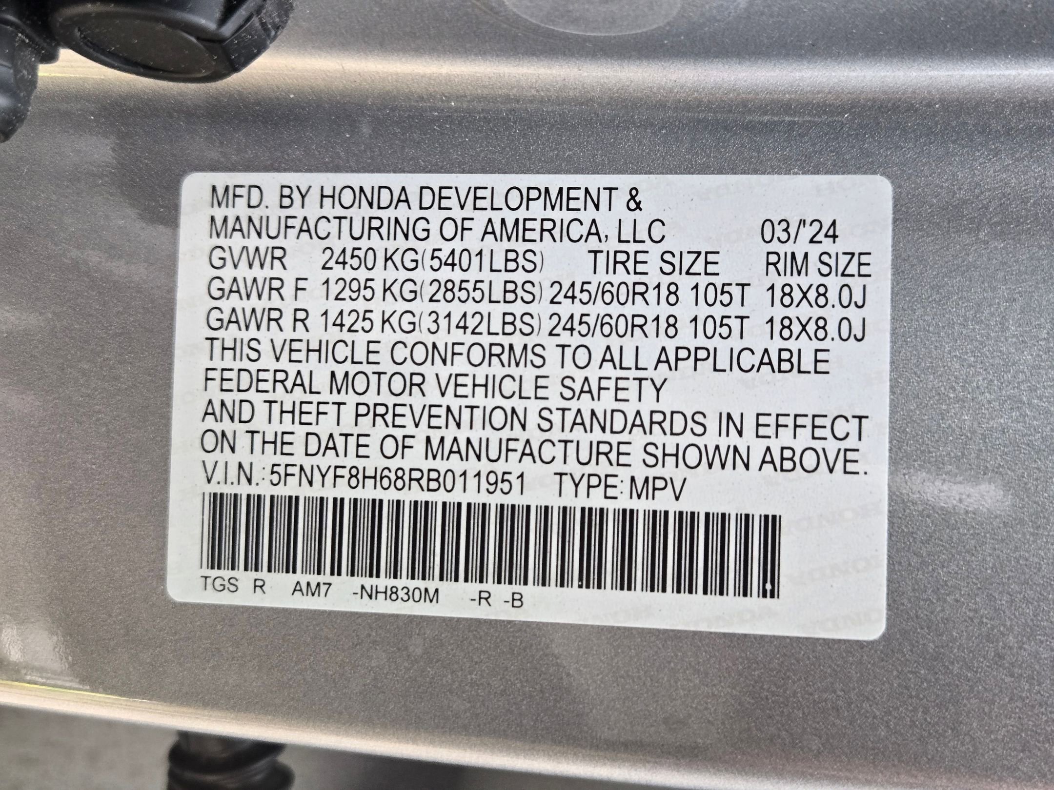 Certified 2024 Honda Passport TrailSport image 32