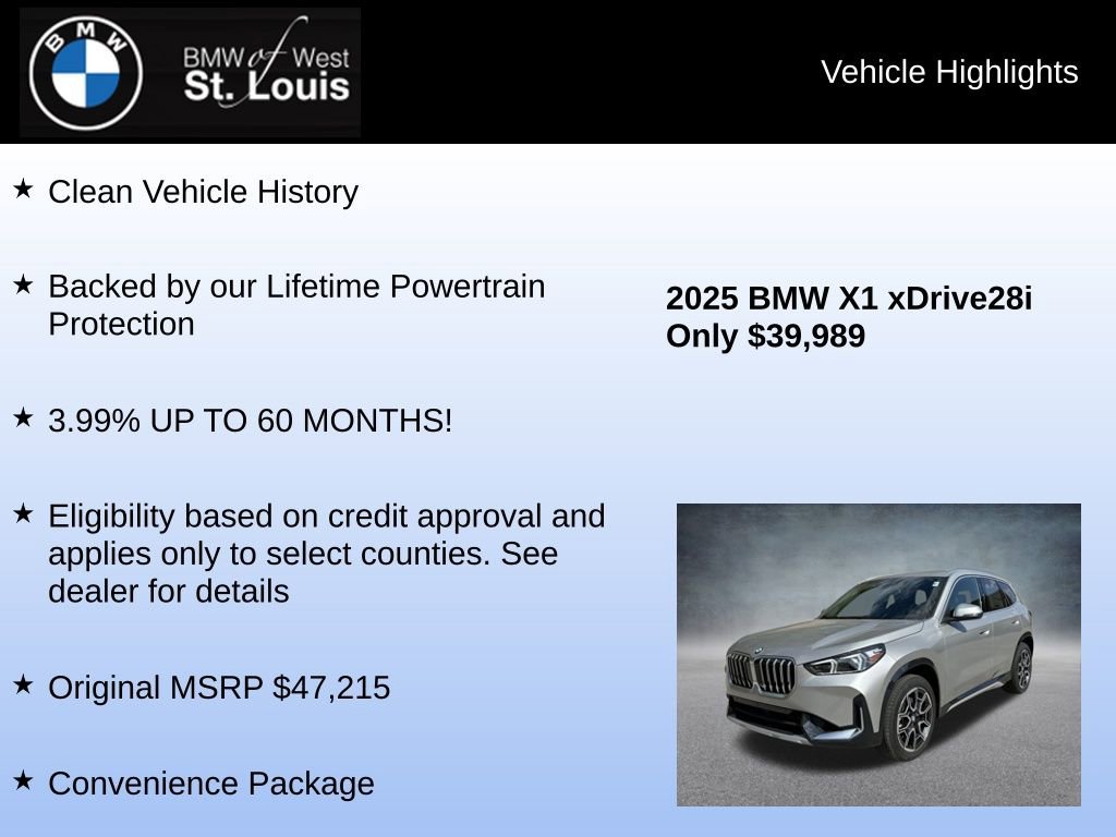 Used 2025 BMW X1 xDrive28i w/ Convenience Package image 8