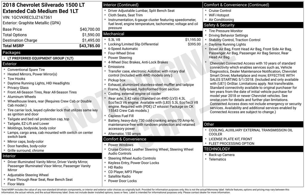 Used 2018 Chevrolet Silverado 1500 LT image 2