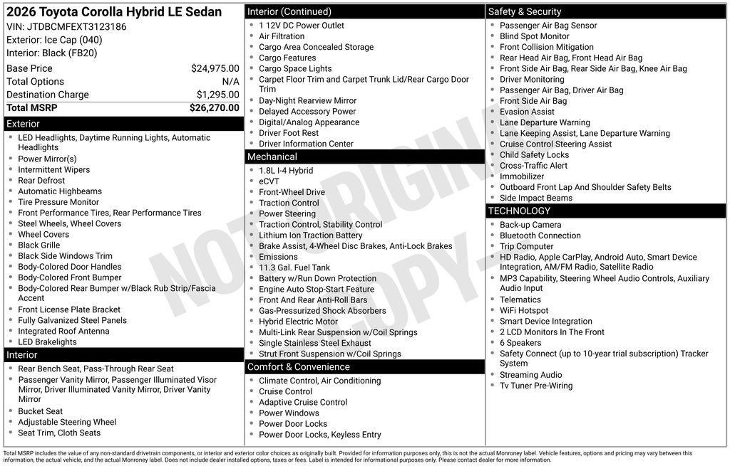 Certified 2026 Toyota Corolla LE FWD image 2