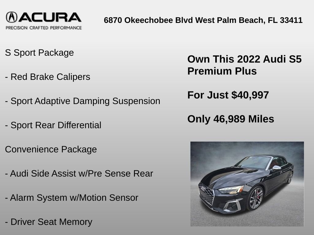 Used 2022 Audi S5 Premium Plus w/ Premium Plus Package image 6