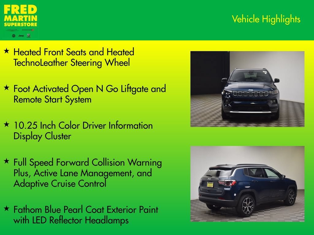 New 2026 Jeep Compass Limited w/ Sun, Sound & Navigation Group AWD/4WD image 14