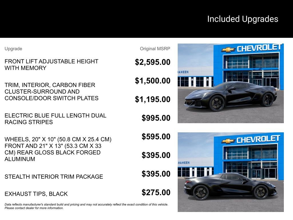 New 2025 Chevrolet Corvette E-Ray w/ Stealth Interior Trim Package image 5