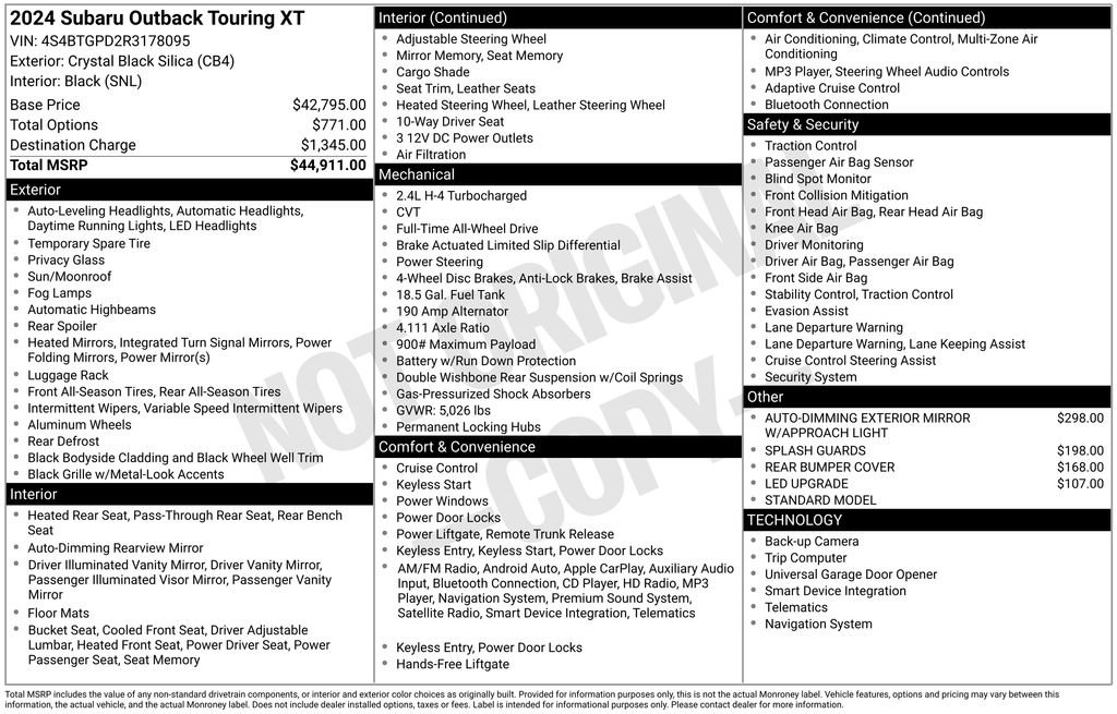 Certified 2024 Subaru Outback Touring XT image 26