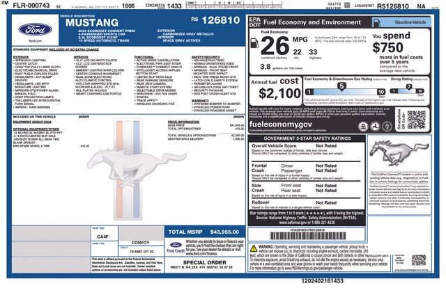 Used 2024 Ford Mustang Premium RWD image 37