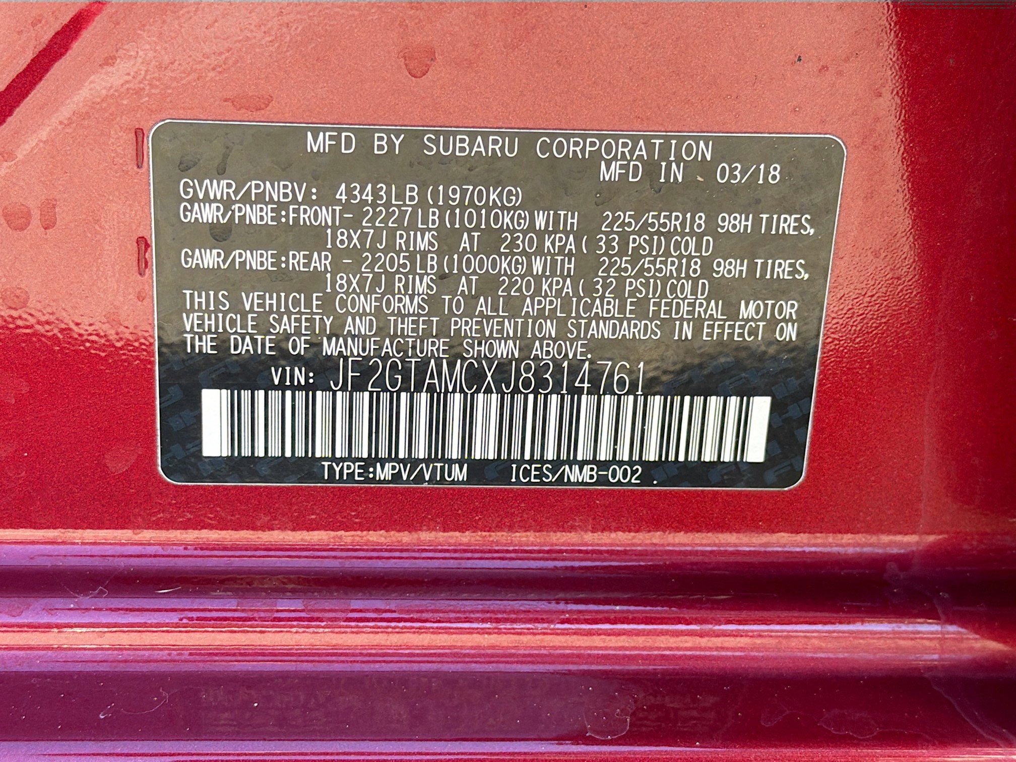 Used 2018 Subaru Crosstrek 2.0i Limited image 42