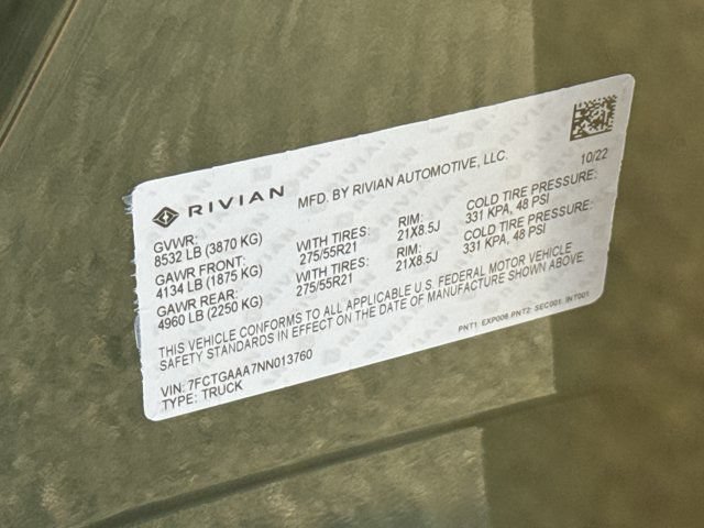 Used 2022 Rivian R1T Adventure AWD/4WD image 33