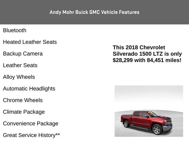 Used 2018 Chevrolet Silverado 1500 LTZ w/ Sport Package AWD/4WD image 4