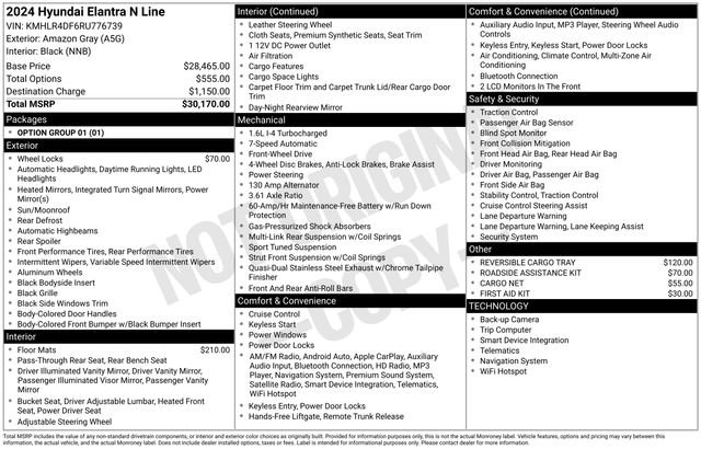 Used 2024 Hyundai Elantra N Line image 7