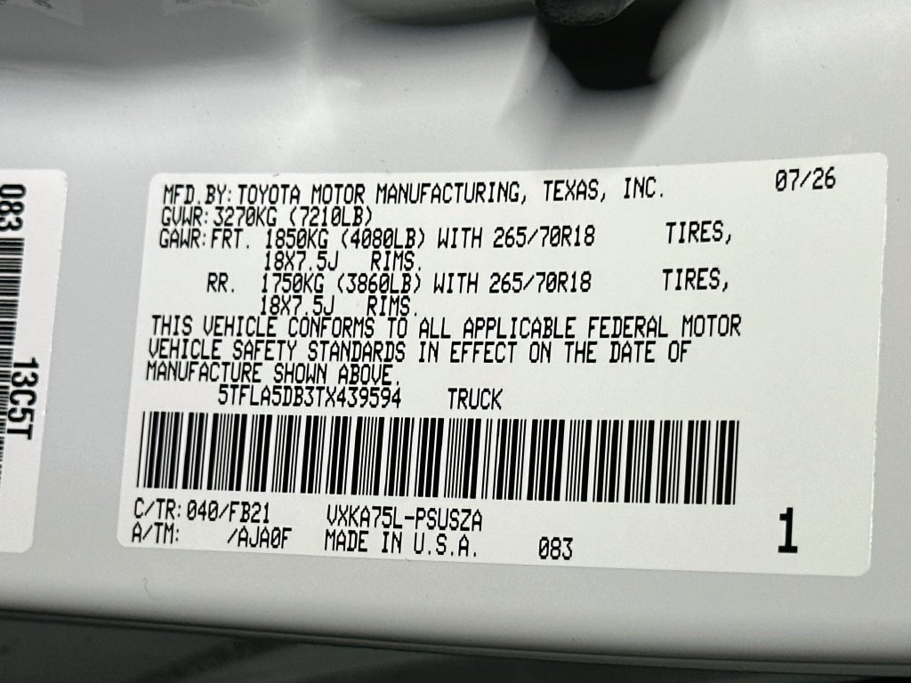 New 2026 Toyota Tundra SR5 AWD/4WD image 17