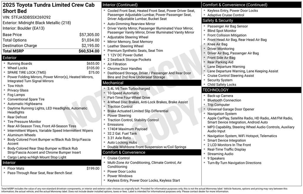 Used 2025 Toyota Tundra Limited AWD/4WD image 4