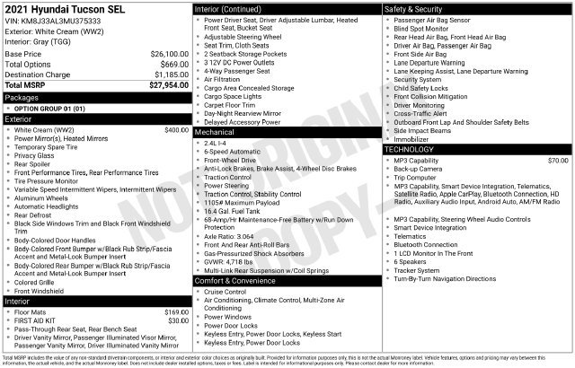 Used 2021 Hyundai Tucson SEL FWD image 7