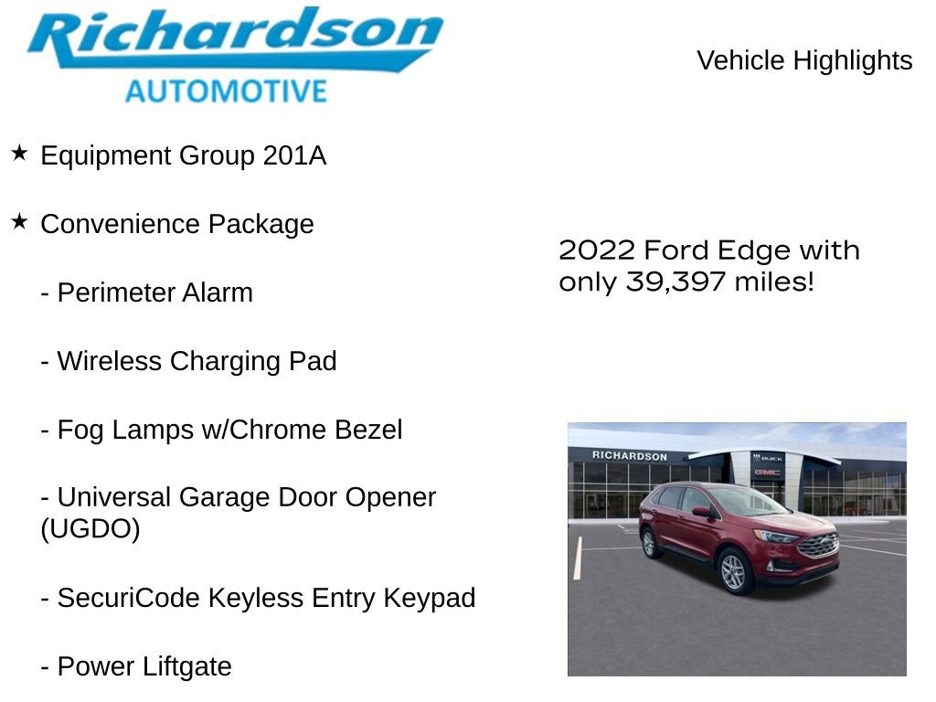 Used 2022 Ford Edge SEL w/ Convenience Package image 11