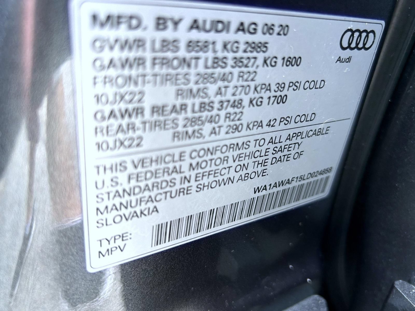 Used 2020 Audi SQ8 Premium Plus w/ Driver Assistance Package AWD/4WD image 25