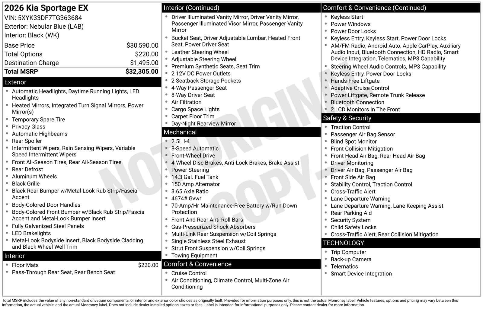 Certified 2026 Kia Sportage EX FWD image 34