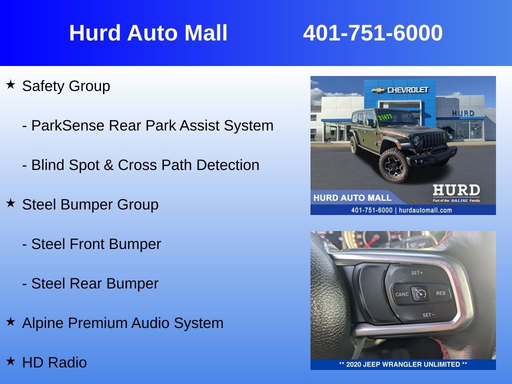 Used 2020 Jeep Wrangler Unlimited Rubicon w/ Quick Order Package 28Y Recon image 36