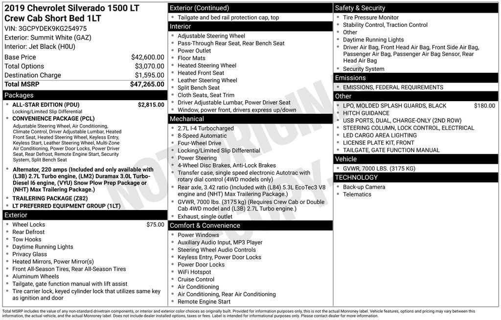 Used 2019 Chevrolet Silverado 1500 LT w/ All-Star Edition image 2