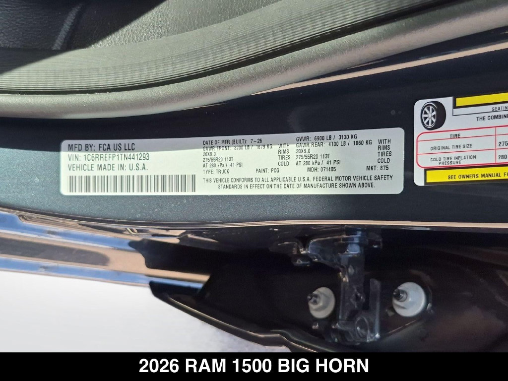 New 2026 RAM 1500 Big Horn RWD image 25