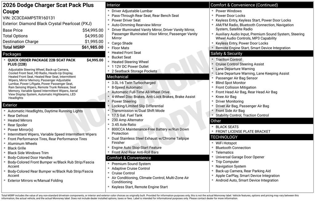 New 2026 Dodge Charger R/T Scat Pack image 2