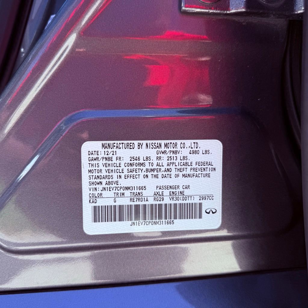 Certified 2022 INFINITI Q50 Sensory image 37