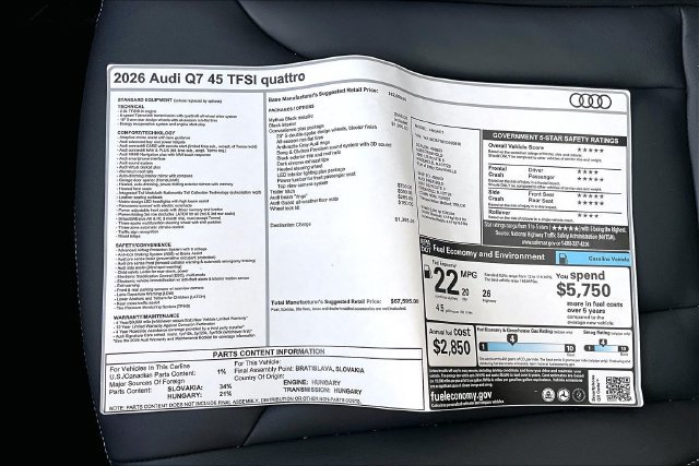 New 2026 Audi Q7 2.0T Premium AWD/4WD image 12