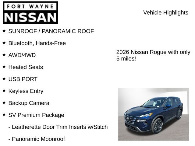 New 2026 Nissan Rogue SV w/ SV Premium Package image 8
