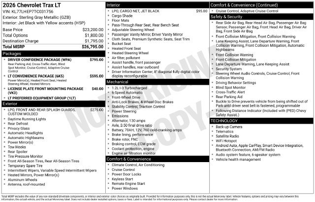 Used 2026 Chevrolet Trax LT w/ Driver Confidence Package FWD image 34
