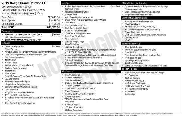 Used 2019 Dodge Grand Caravan SE w/ UConnect Hands-Free Group FWD image 26