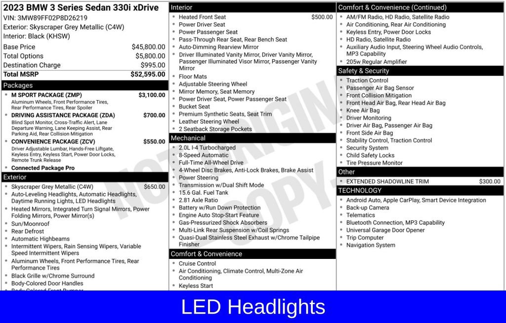 Certified 2023 BMW 330i xDrive Sedan w/ M Sport Package AWD/4WD image 6