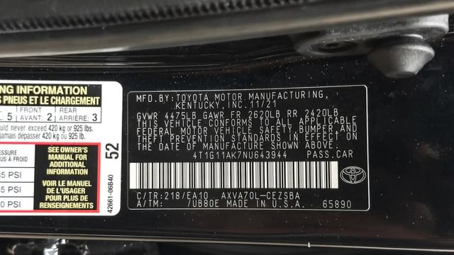 Used 2022 Toyota Camry SE FWD image 56