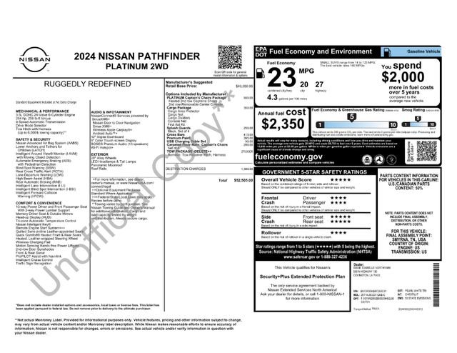 Used 2024 Nissan Pathfinder Platinum FWD image 30