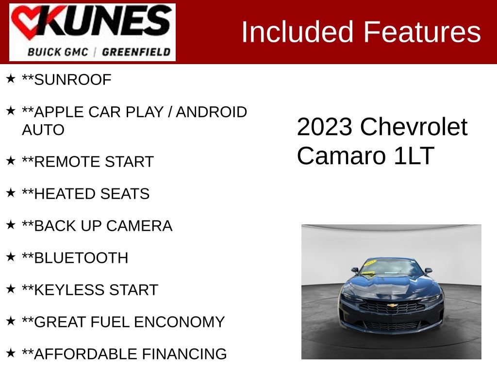 Used 2023 Chevrolet Camaro LT RWD image 2