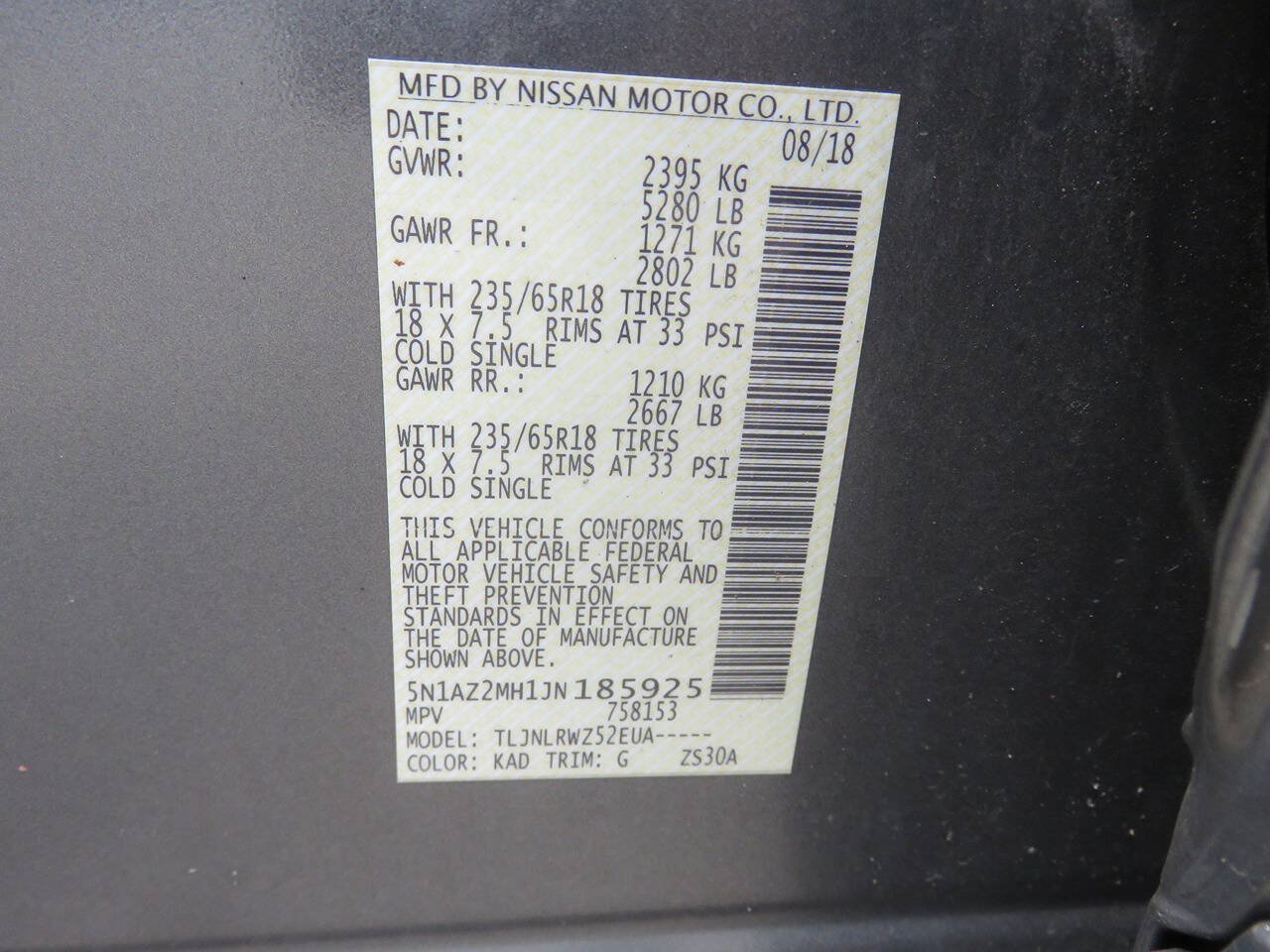 Used 2018 Nissan Murano SL AWD/4WD image 33