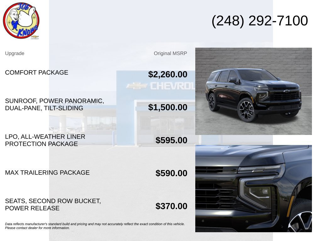 New 2026 Chevrolet Tahoe RST w/ Comfort Package AWD/4WD image 5