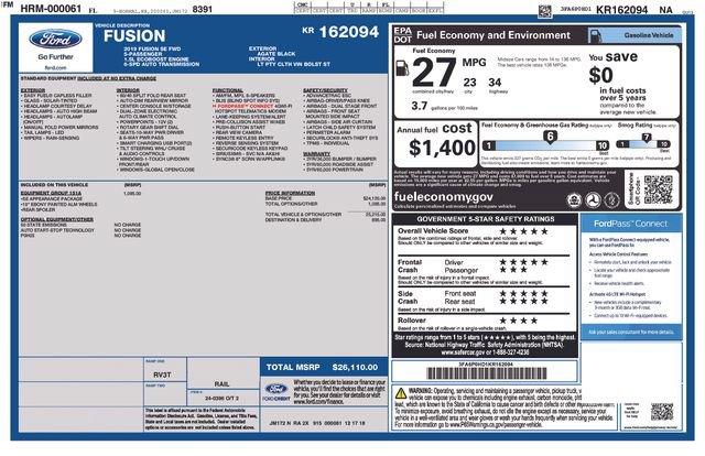 Used 2019 Ford Fusion SE w/ Equipment Group 151A FWD image 13