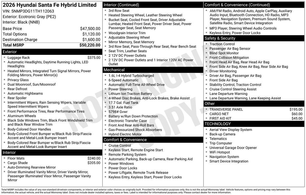 New 2026 Hyundai Santa Fe Limited image 3