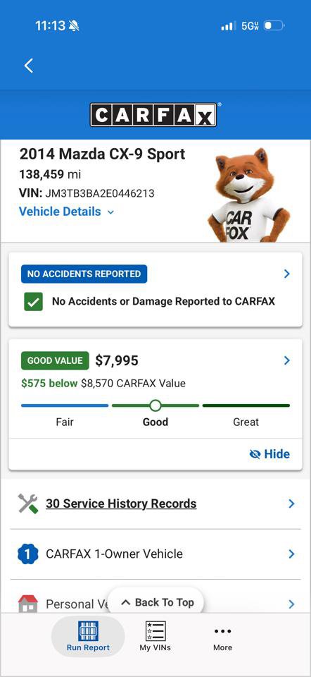 Used 2014 MAZDA CX-9 Sport AWD/4WD image 14