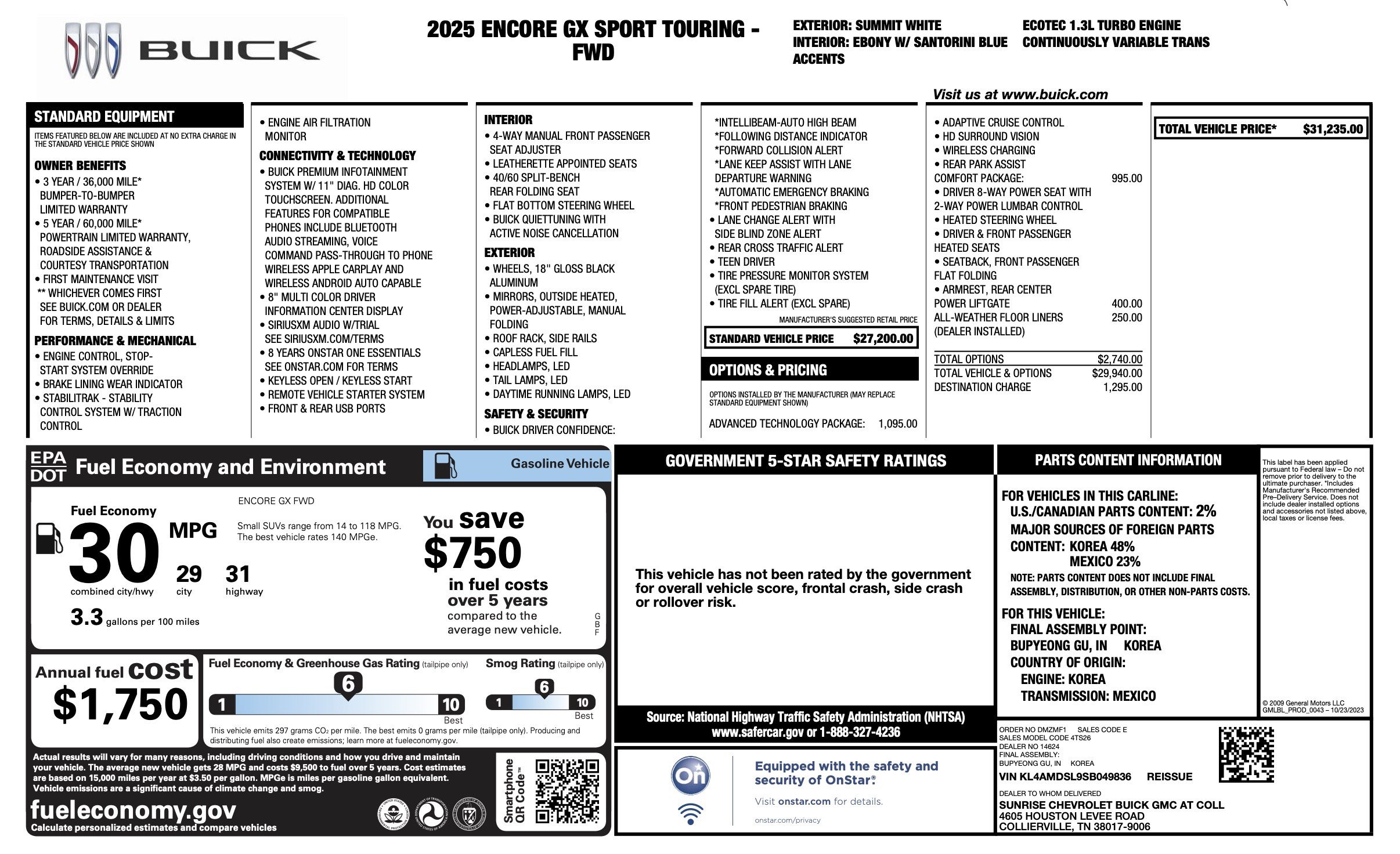 Used 2025 Buick Encore GX Sport Touring w/ Advanced Technology Package FWD image 4