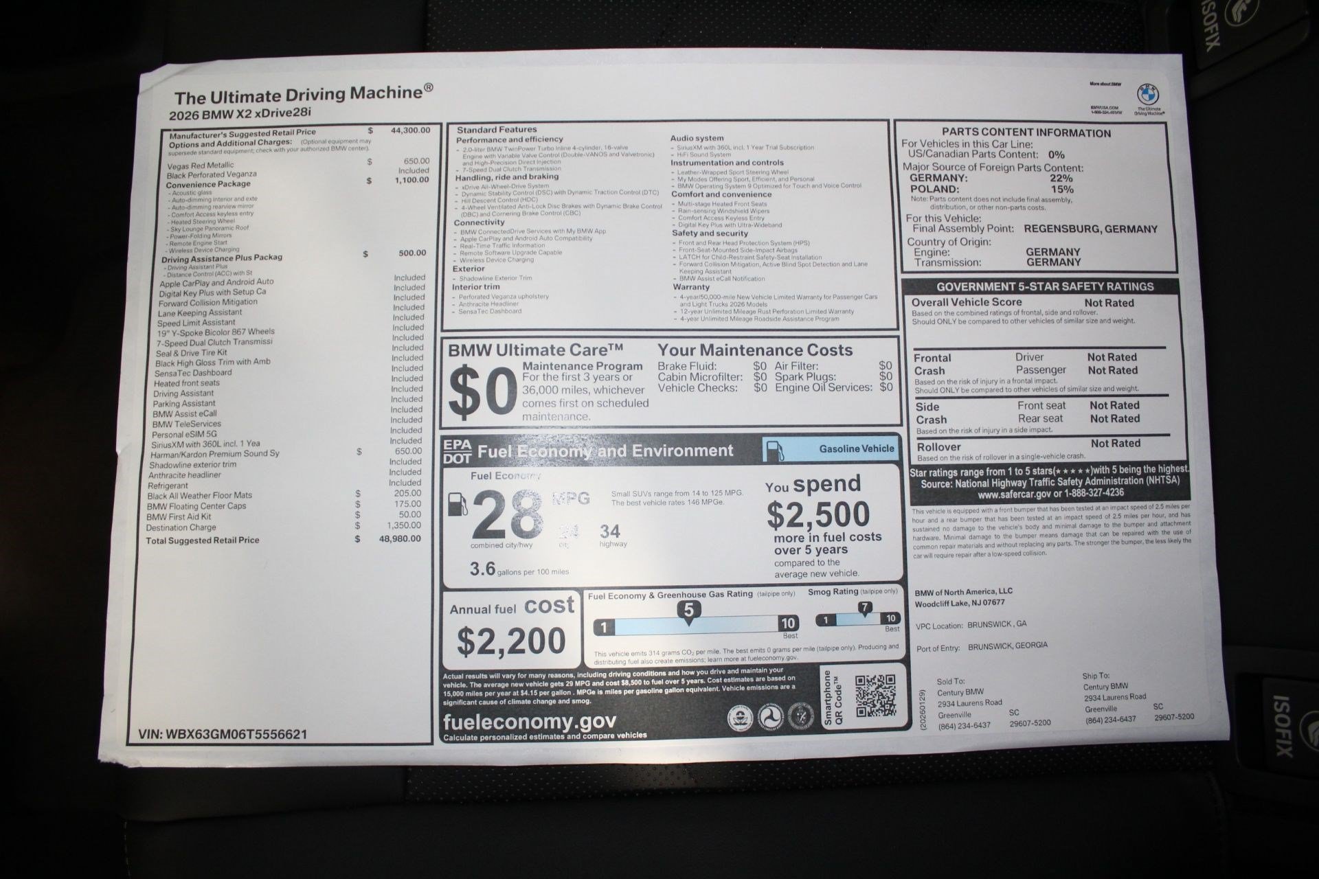 New 2026 BMW X2 xDrive28i w/ Convenience Package AWD/4WD image 21