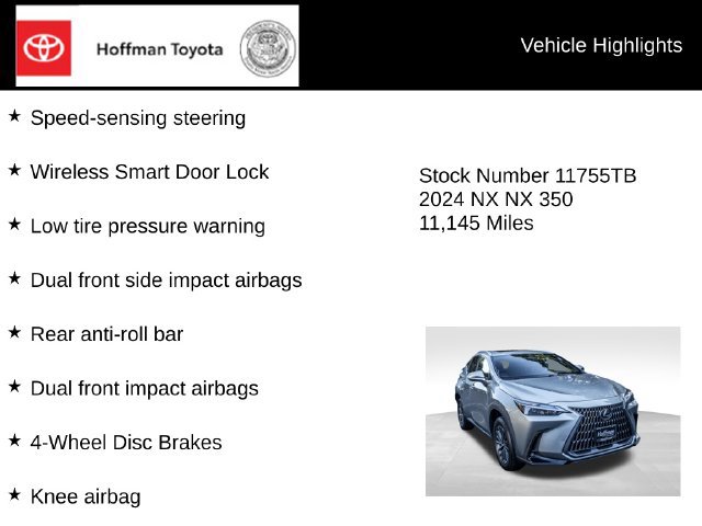 Used 2024 Lexus NX 350 AWD w/ Cold Area Package image 20
