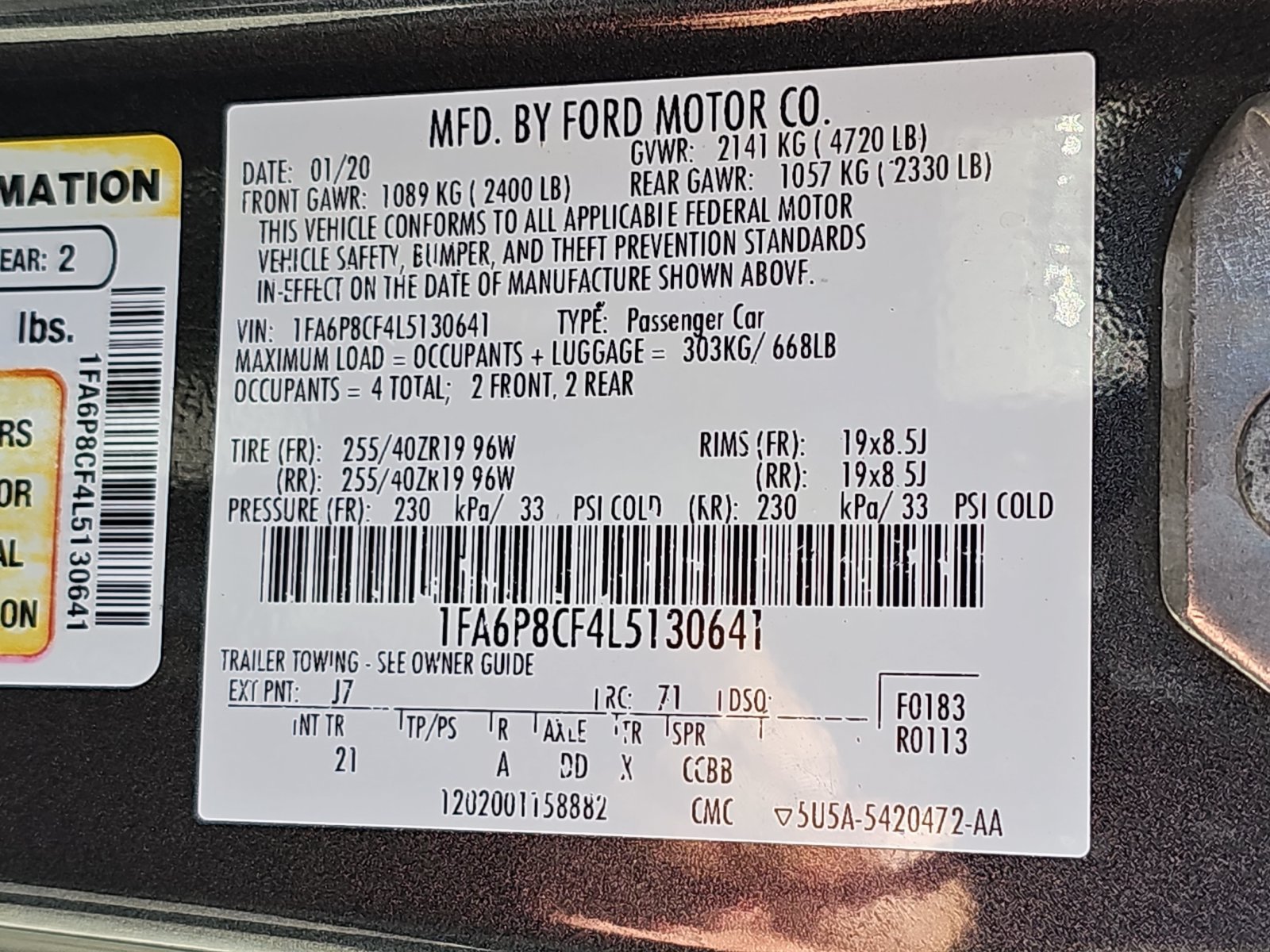 Used 2020 Ford Mustang GT w/ Black Accent Package RWD image 35