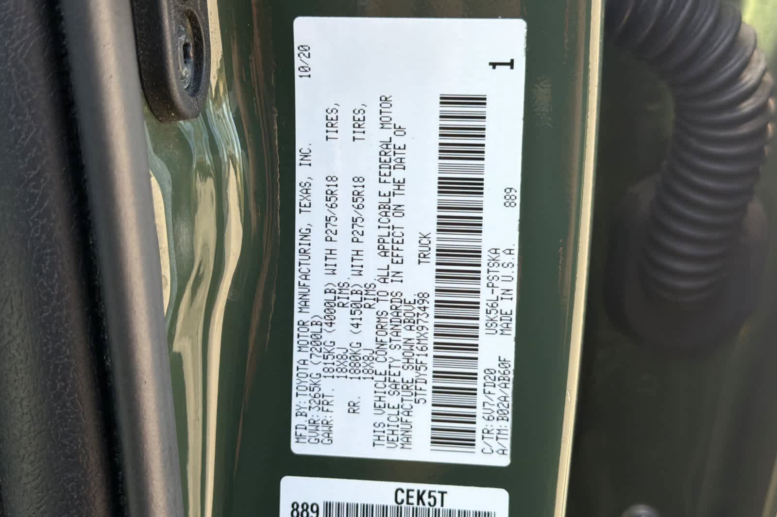 Used 2021 Toyota Tundra SR5 w/ Trail Edition AWD/4WD image 27