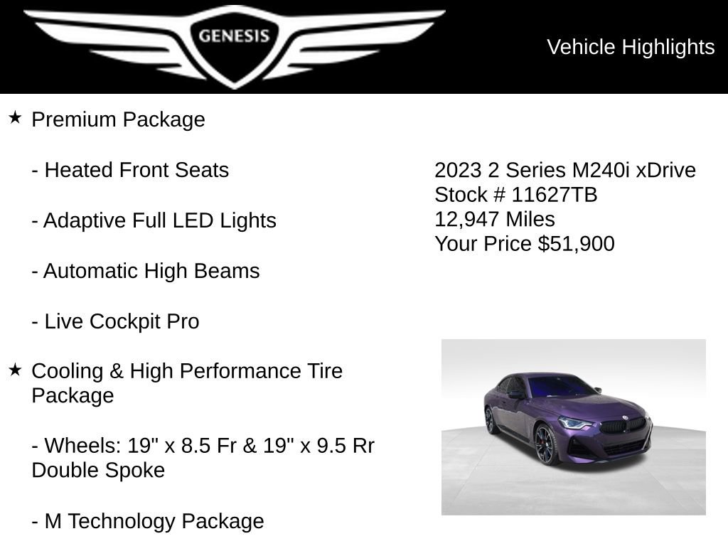 Used 2023 BMW M240i xDrive Coupe AWD/4WD image 16