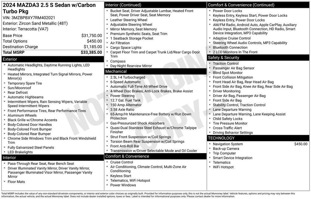 Used 2024 MAZDA MAZDA3 s image 9