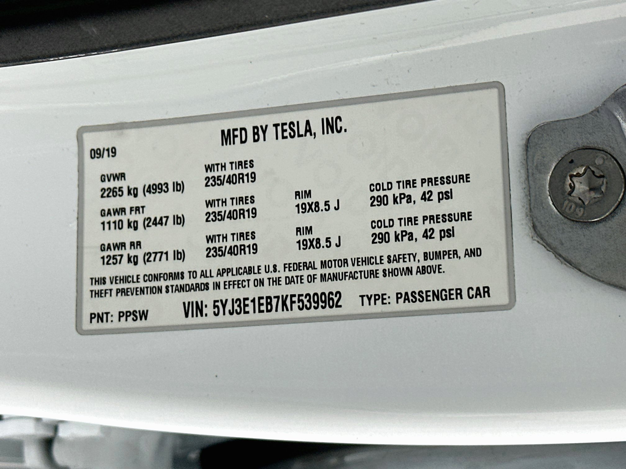 Used 2019 Tesla Model 3 Long Range AWD/4WD image 12
