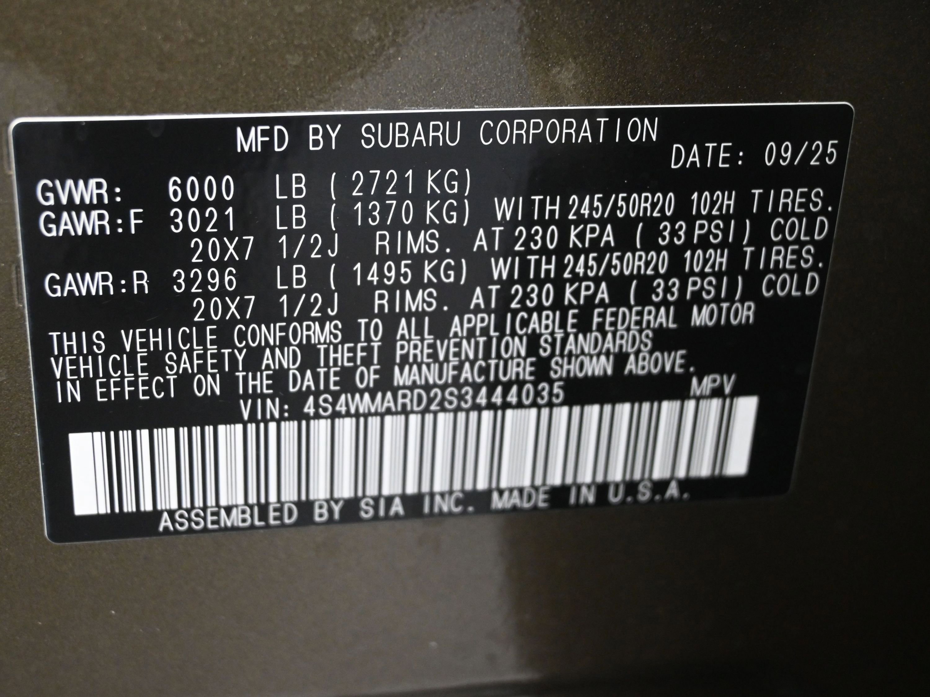 New 2025 Subaru Ascent Bronze Edition image 10