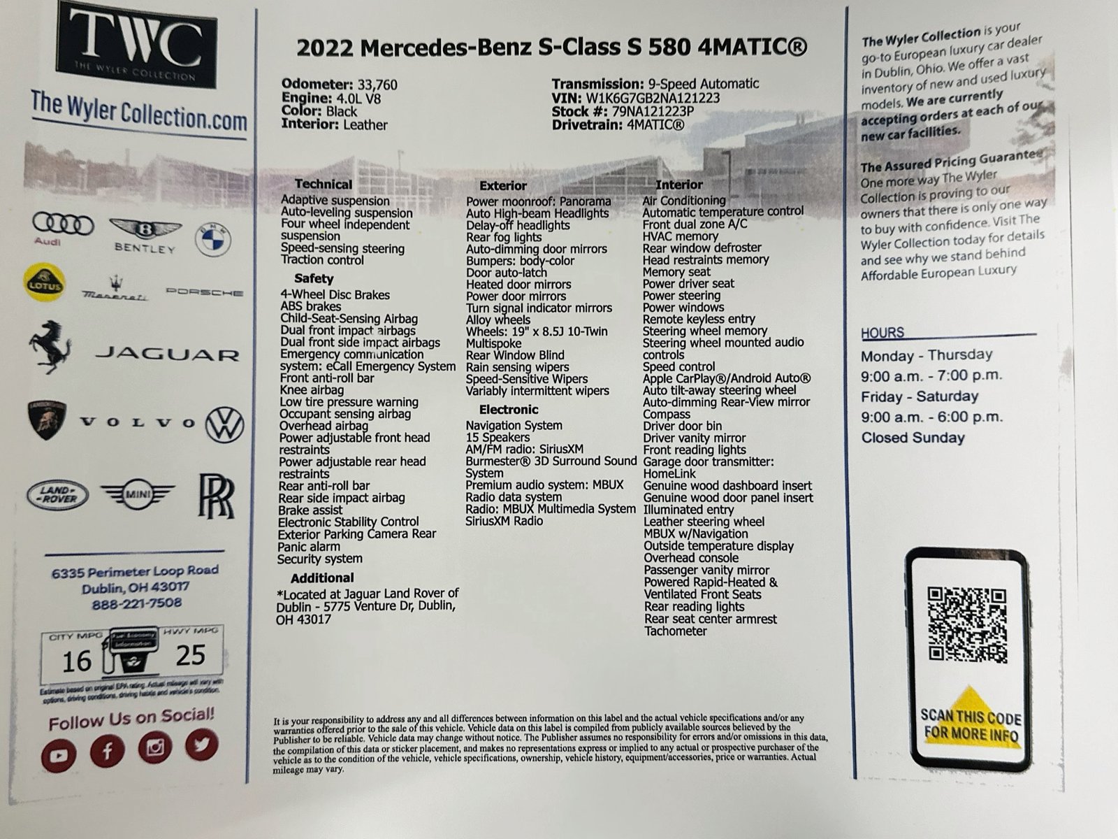 Used 2022 Mercedes-Benz S 580 4MATIC Sedan image 45