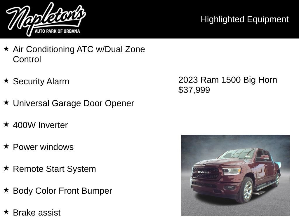 Used 2023 RAM 1500 Big Horn AWD/4WD image 7