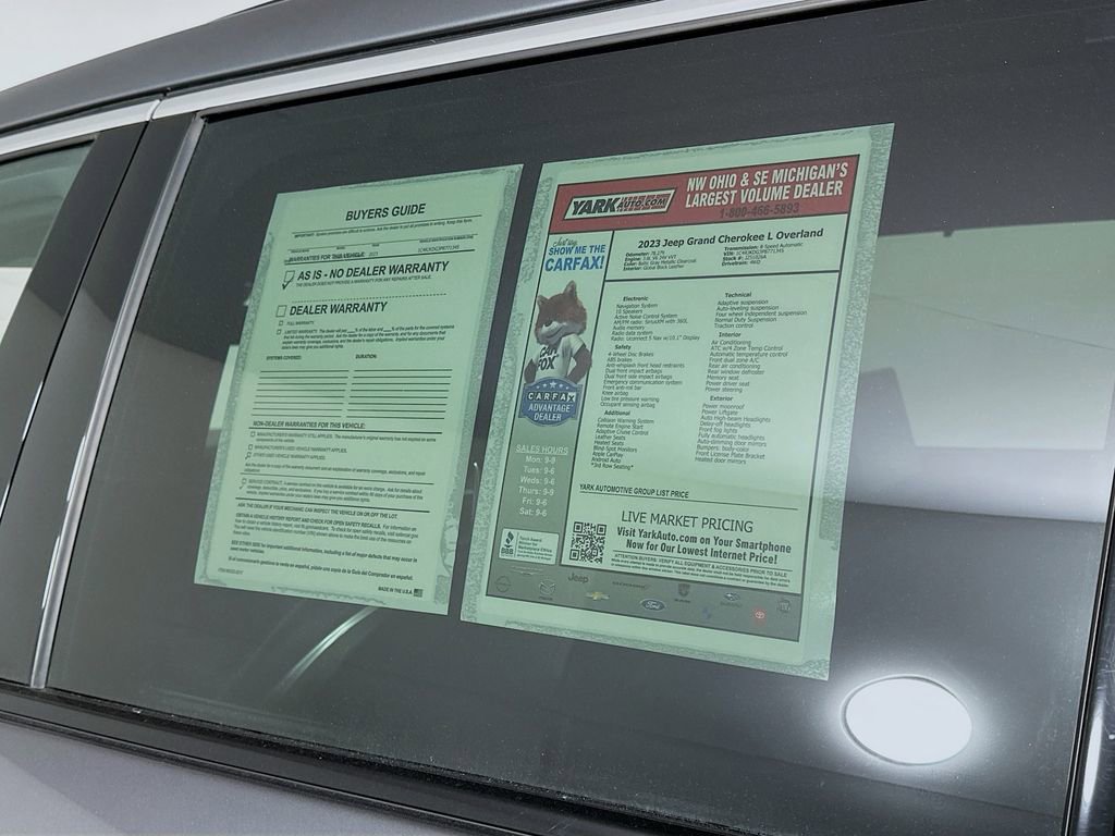 Certified 2023 Jeep Grand Cherokee L Overland w/ Luxury Tech Group IV image 14