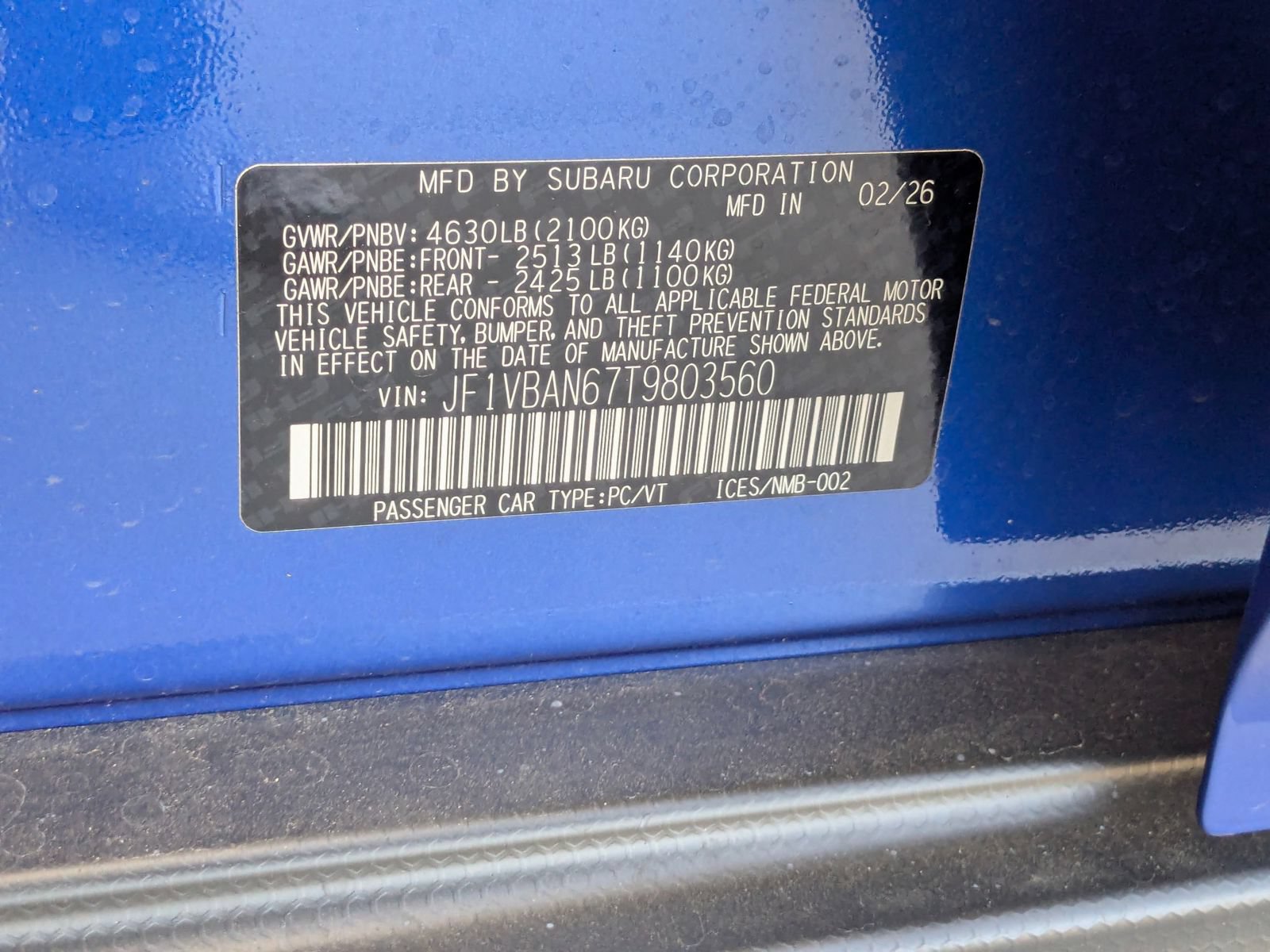 New 2026 Subaru WRX Limited AWD/4WD image 16